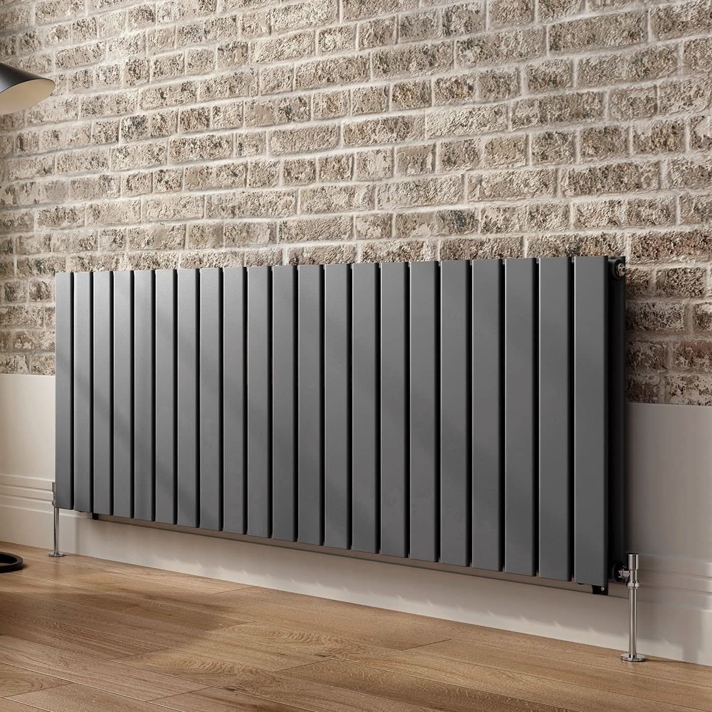 iBathUK Apex Horizontal Double Panel Slim Flat Radiator, Designer Radiator, UK Radiators, Slim Radiators