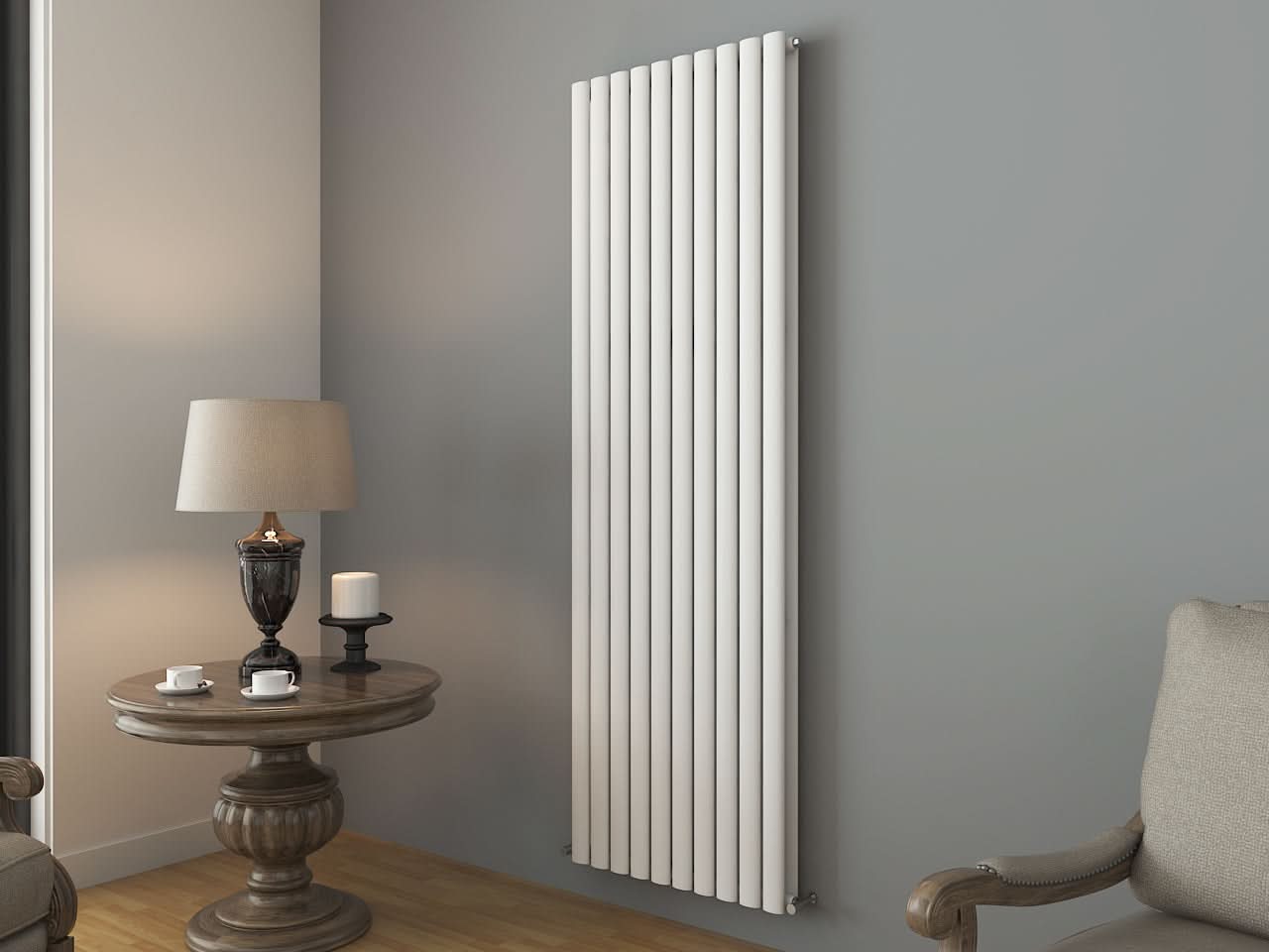 Princia Vertical Double Oval Panel Radiator