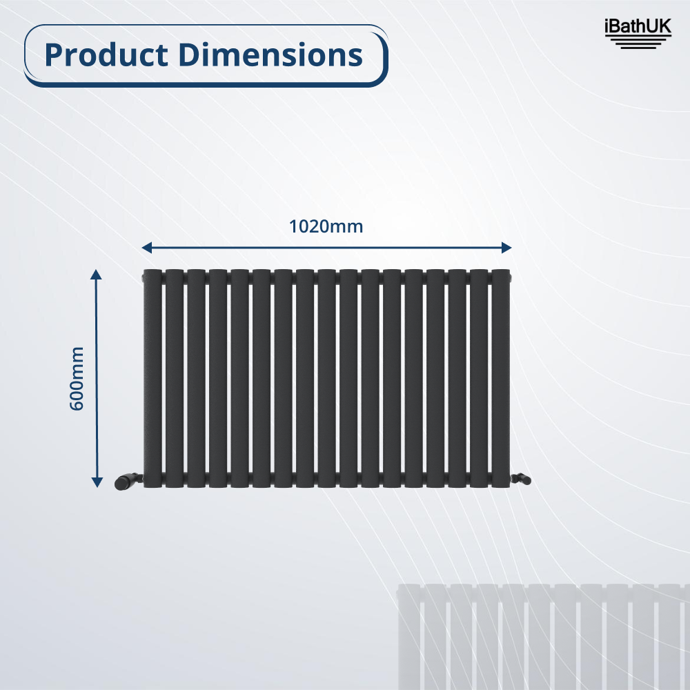 Princia Horizontal Single Oval Panel Radiator