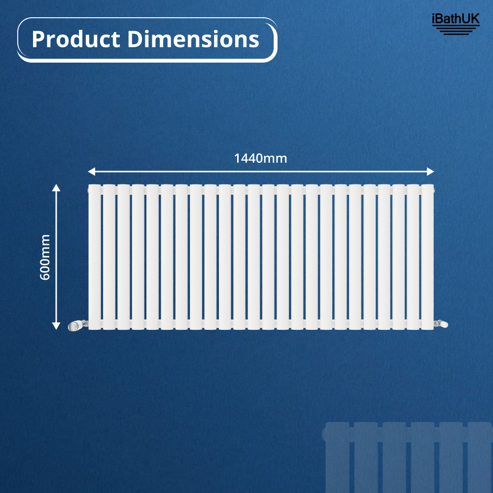 Princia Horizontal Single Oval Panel Radiator