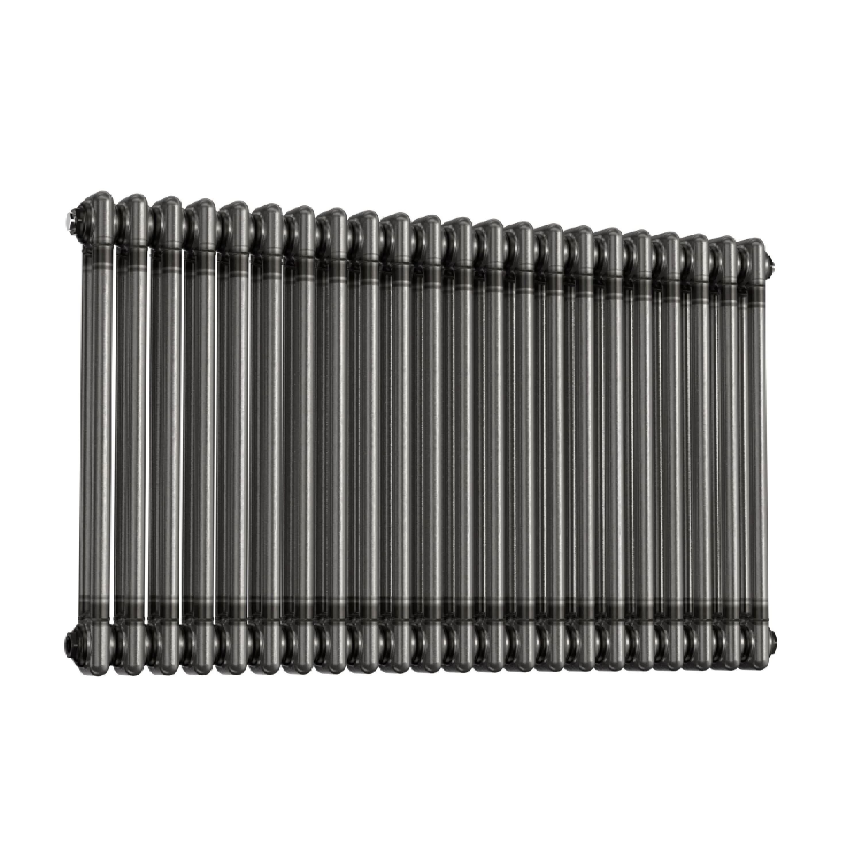 Helena Traditional Horizontal Column Radiator - Raw Metal