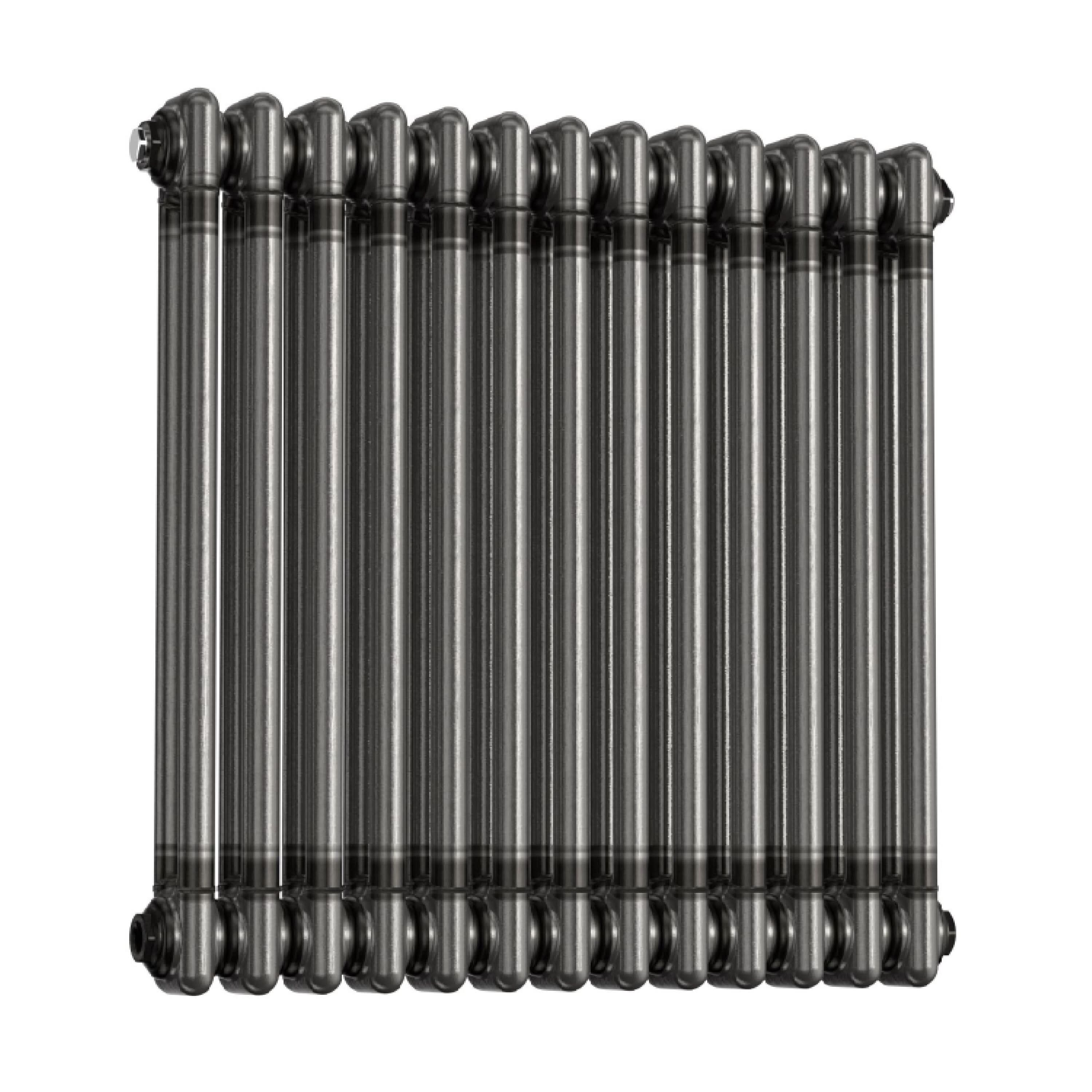 Helena Traditional Horizontal Column Radiator - Raw Metal