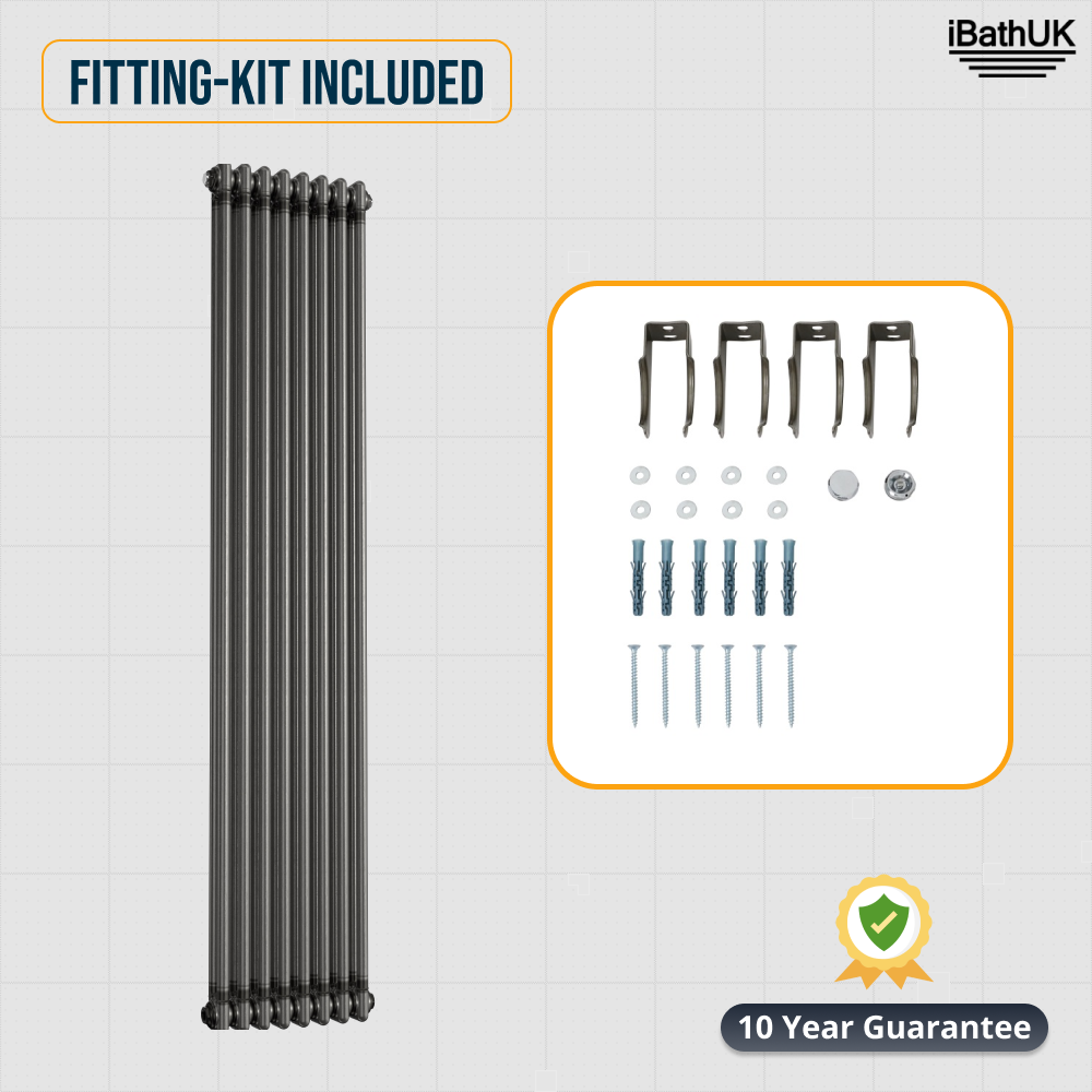 Helena MKII Column Vertical Radiator - Raw Metal