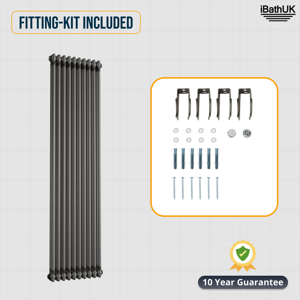 Helena MKII Column Vertical Radiator - Raw Metal