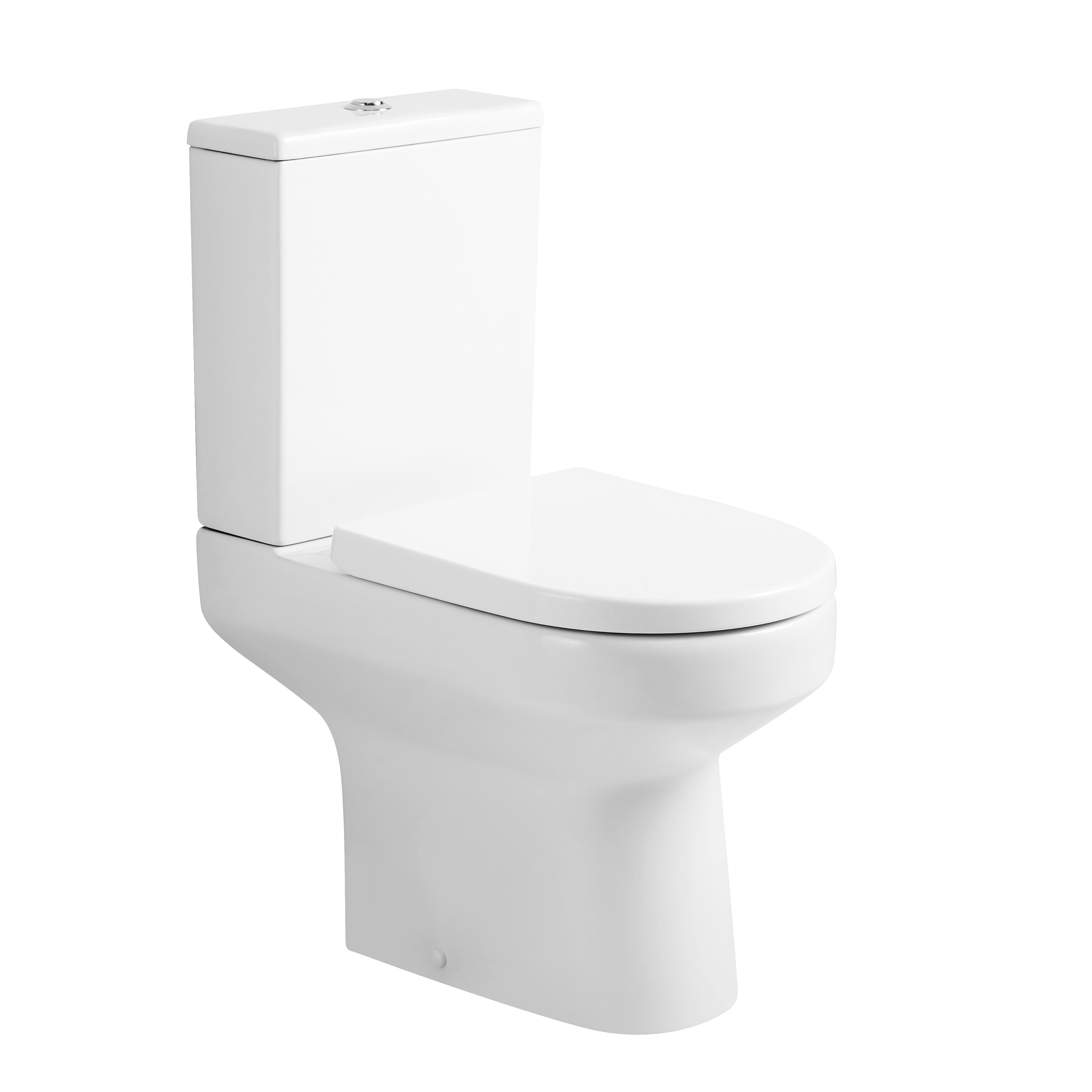 Rimini Close Coupled Toilet with Cistern & Soft Close Seat Options - White