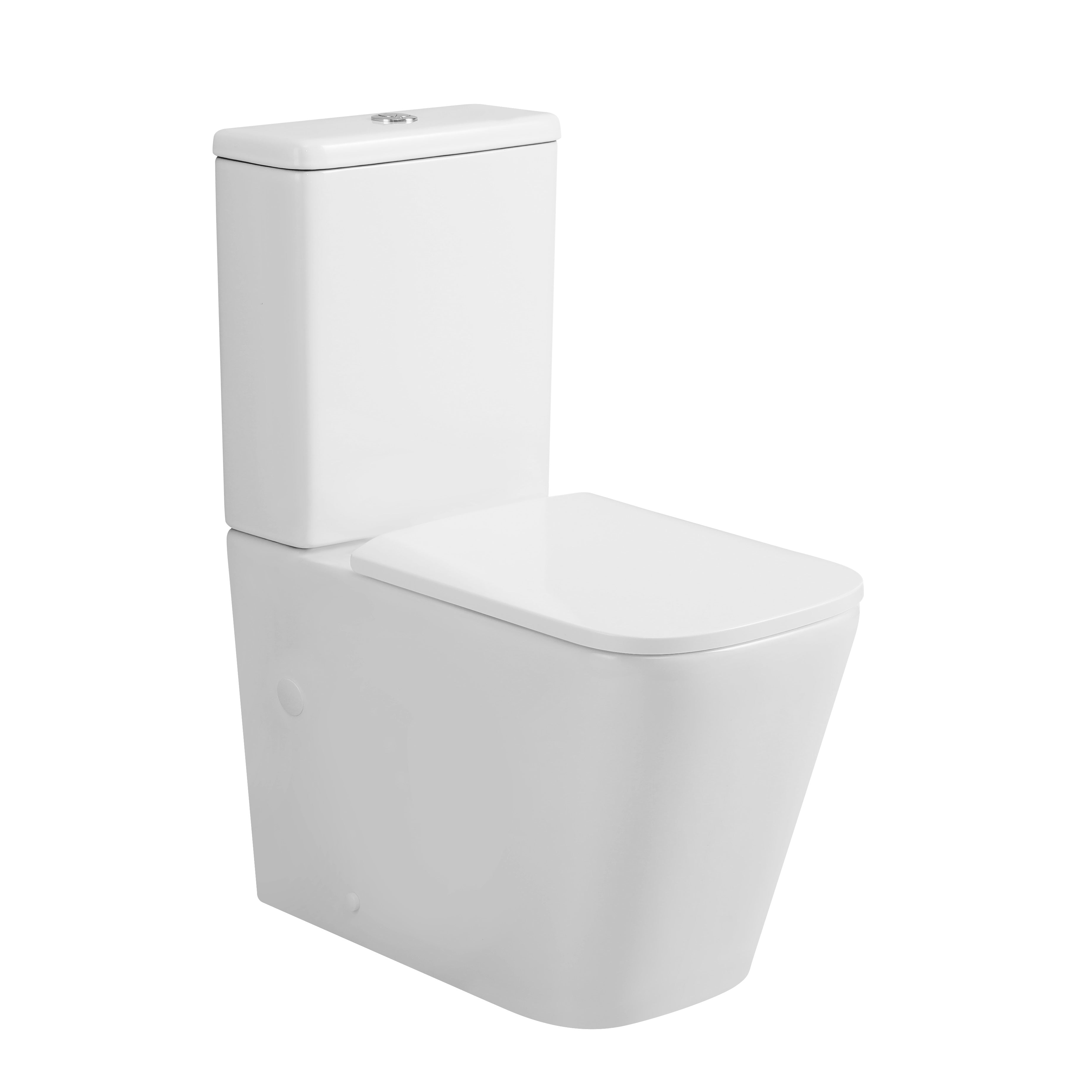 Salerno Close Coupled Toilet with Soft Close Seat & Cistern - White