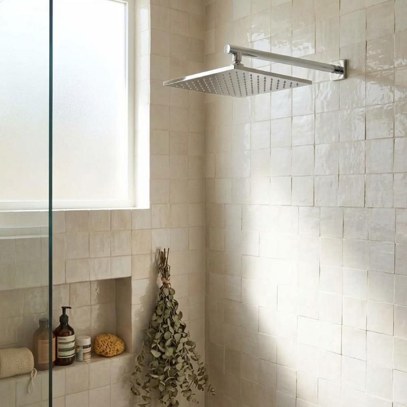 Arden LED Square Fixed Shower Head - Chrome