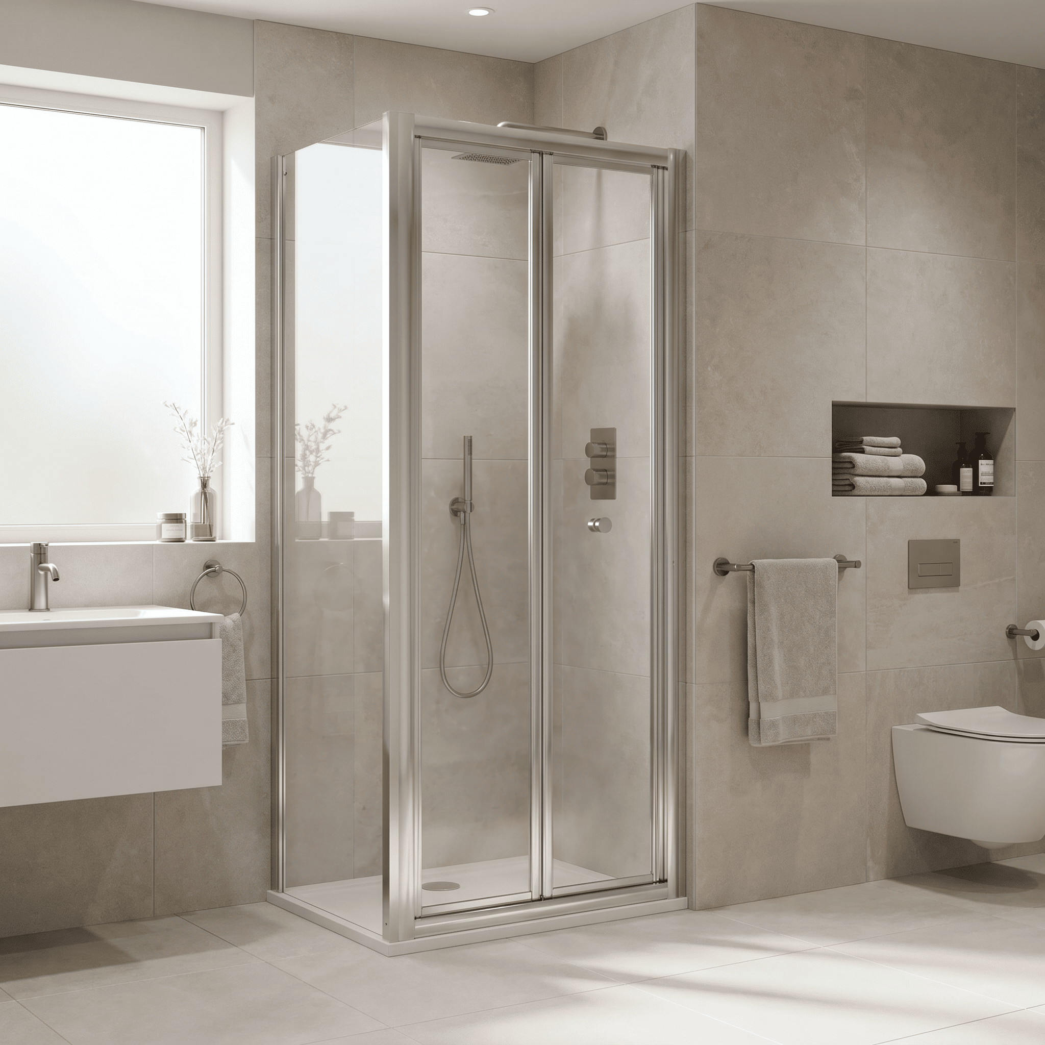 Matrix 4mm Glass Bi-fold Shower Door