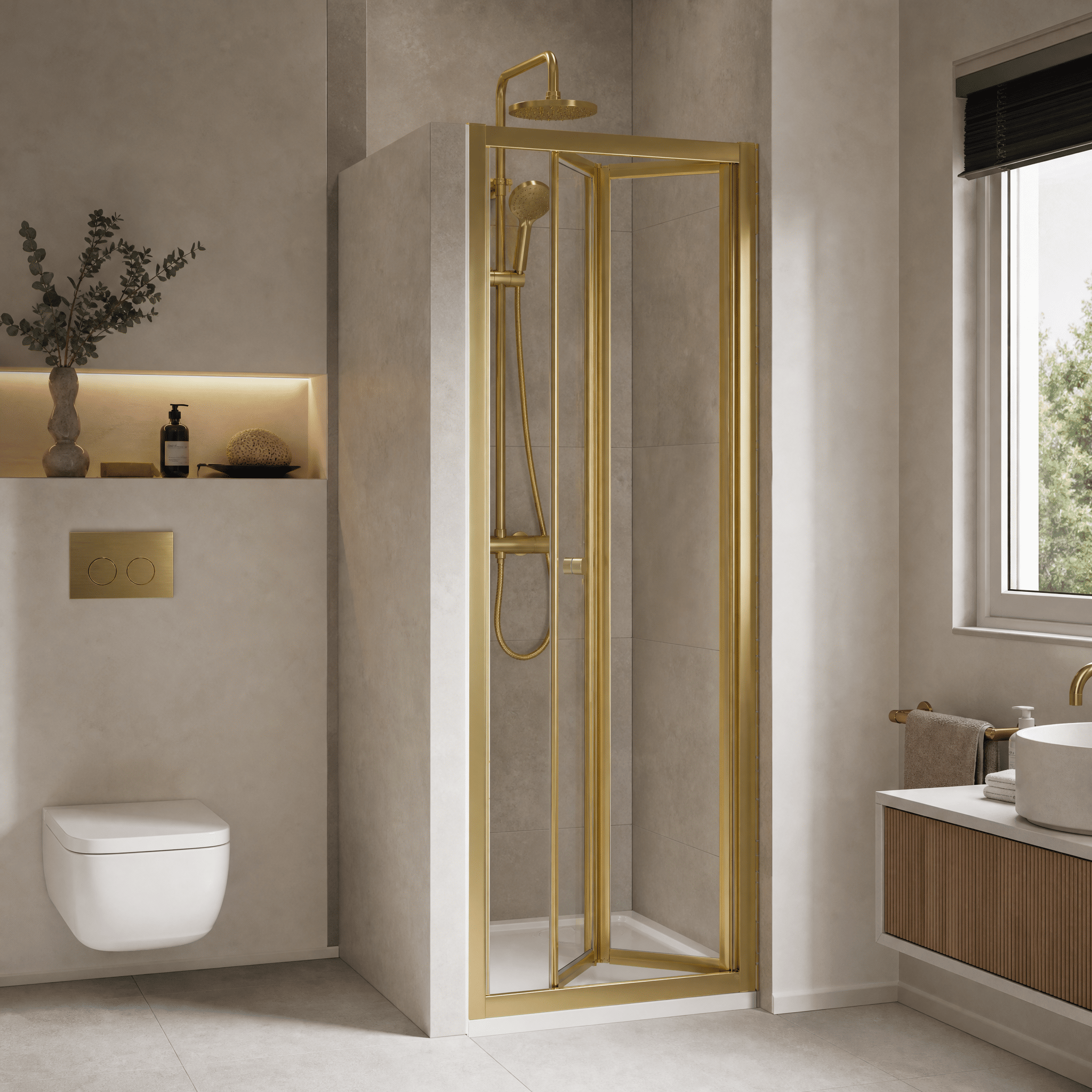 Matrix 4mm Glass Bi-fold Shower Door