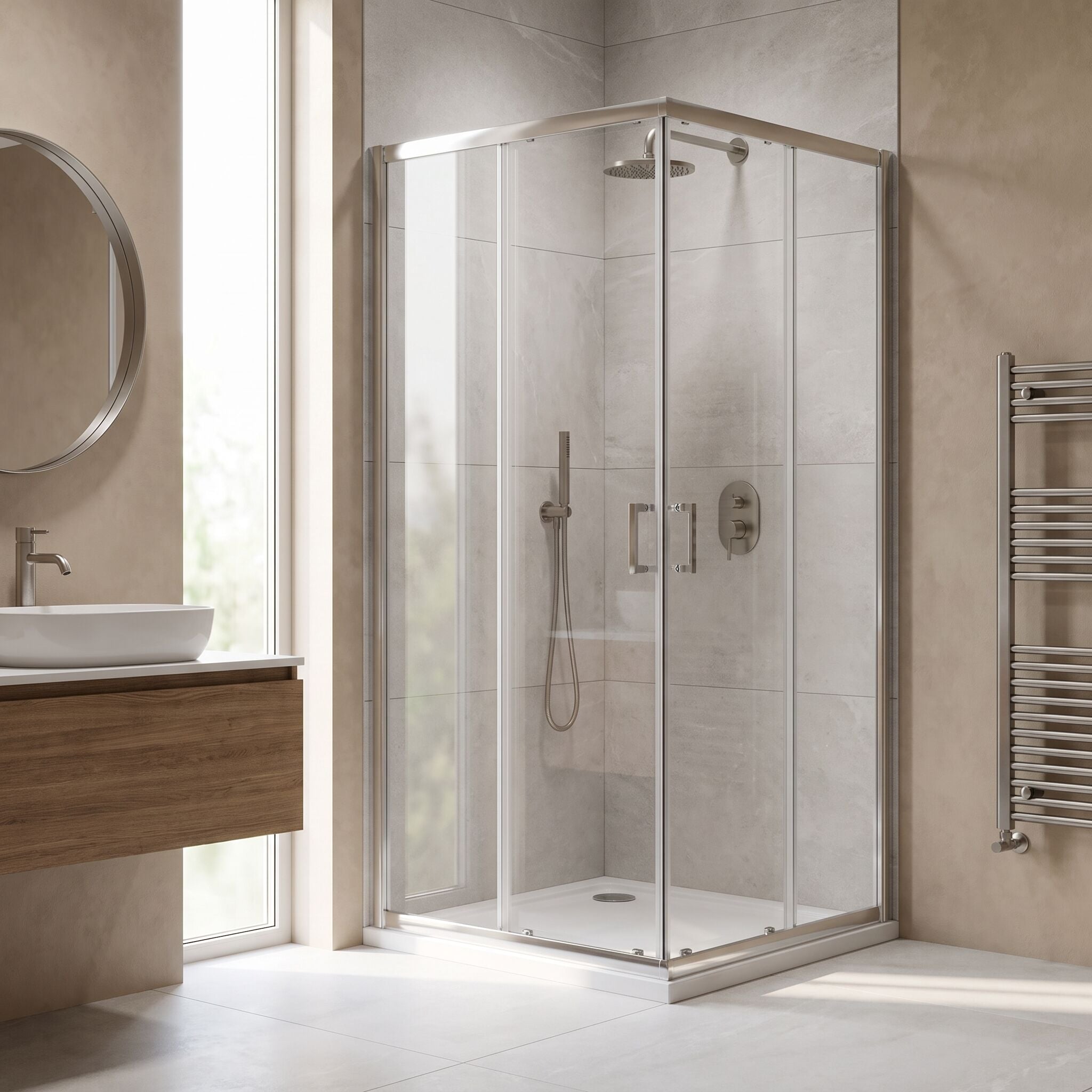 Matrix 6mm Glass Shower Enclosure - Chrome