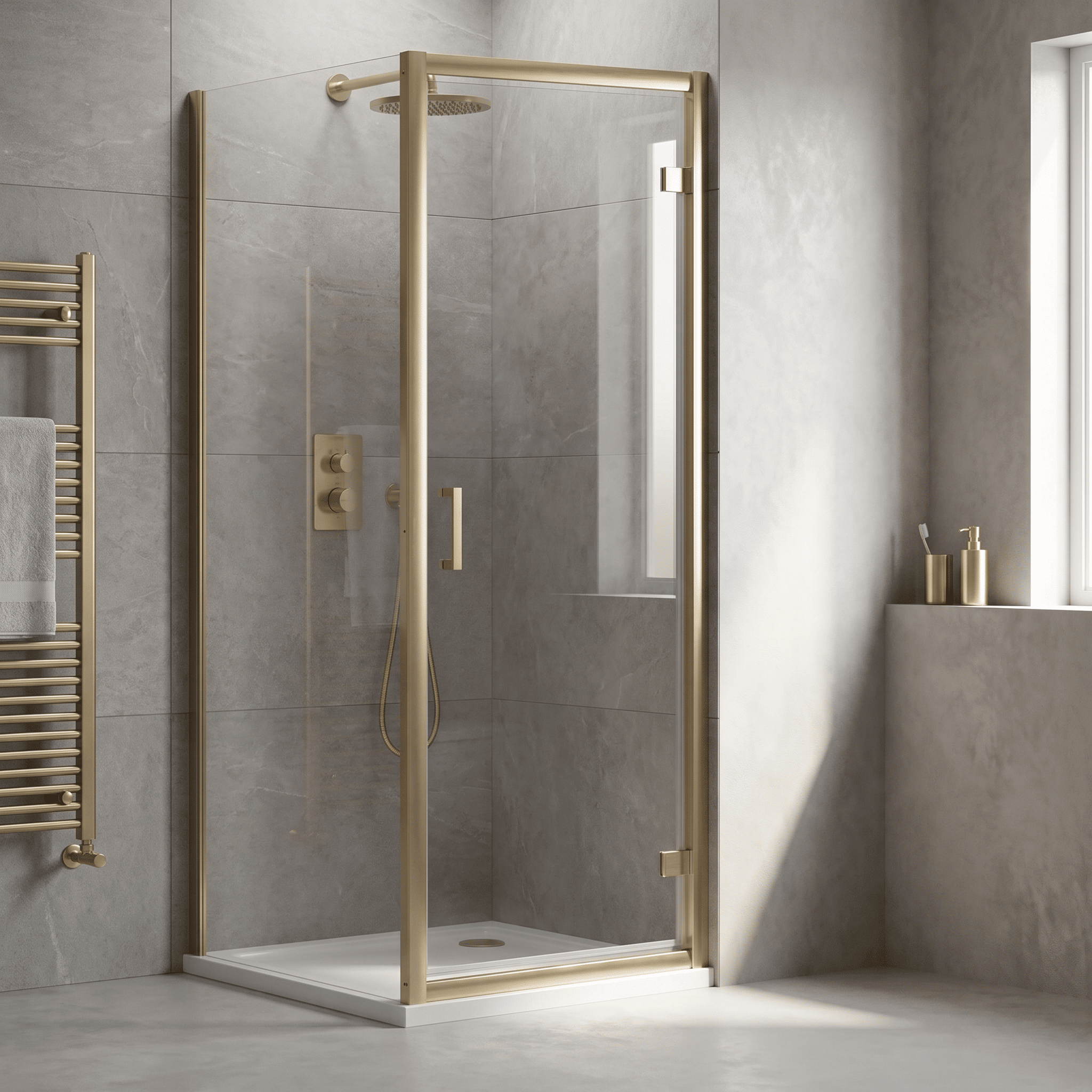 Matrix 6mm Glass Recessed Hinged Shower Door