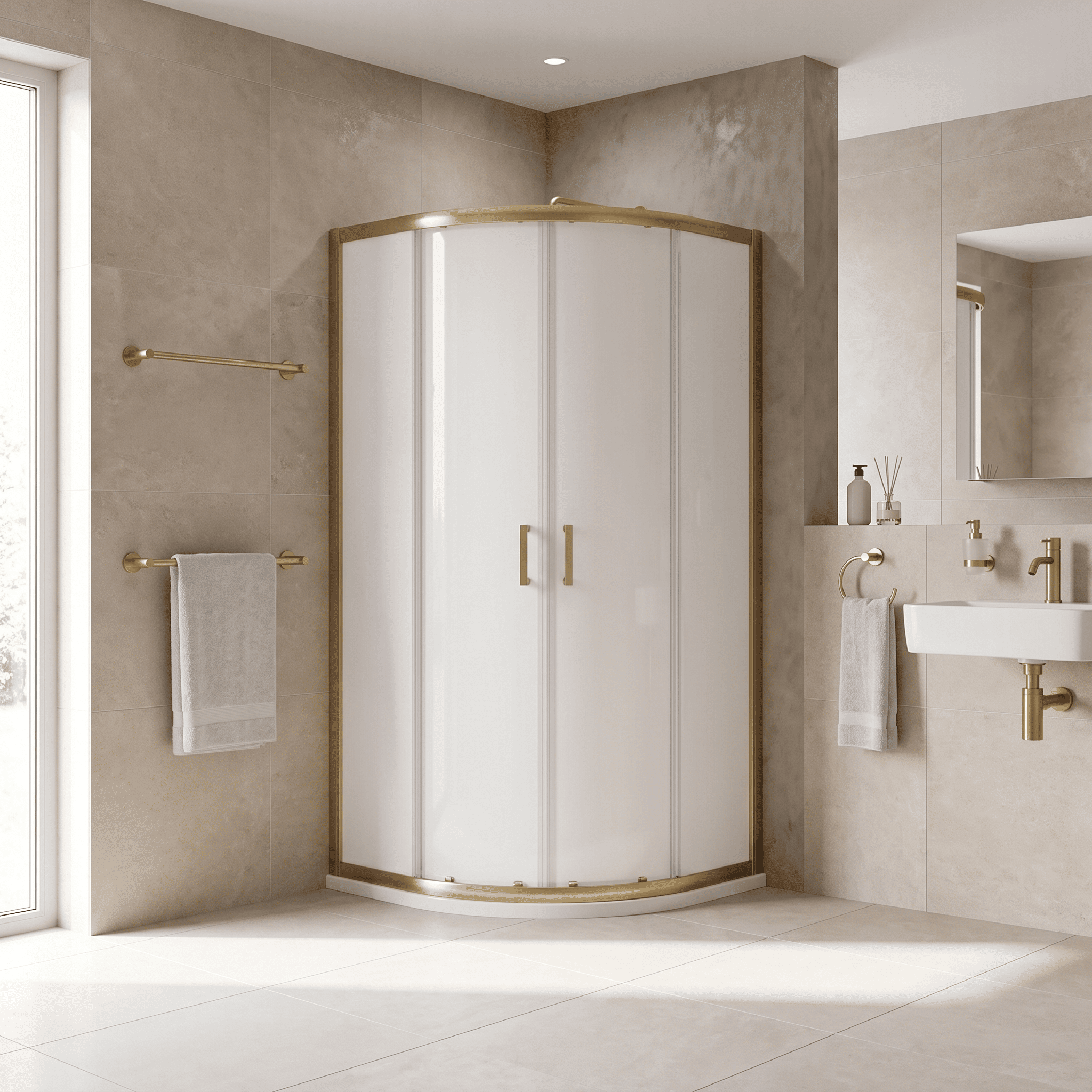 Matrix 6mm Glass 2 Doors Offset Quadrant Shower Enclosure