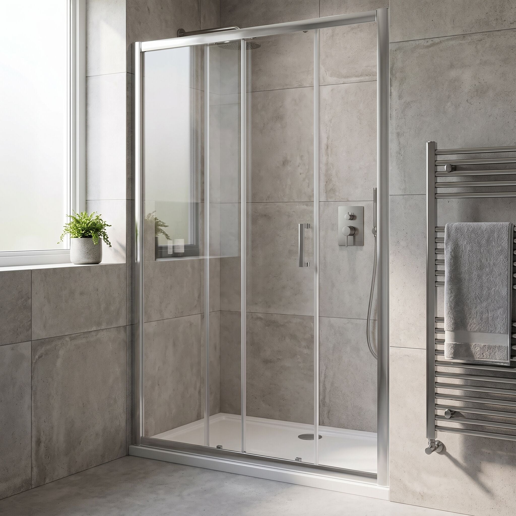 Matrix 6mm Glass Recessed Sliding Shower Door