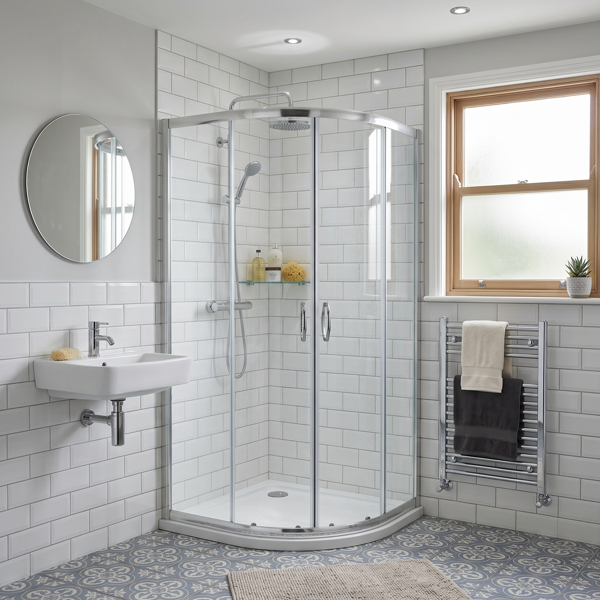 Foundry 5mm Glass 2 Door Offset Quadrant Shower Enclosure