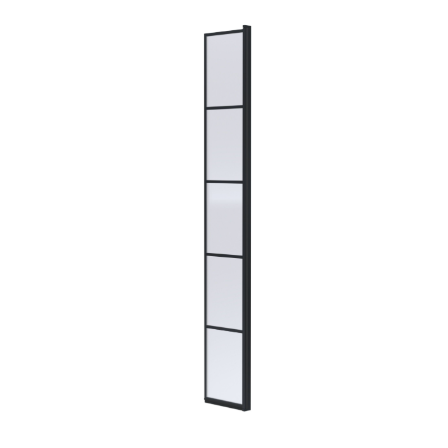 Aspect 8mm Glass Wetroom Flipper Panel - Matt Black