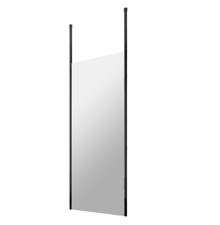 Cascade 8mm Wetroom Screen With Ceiling Posts - Aluminium