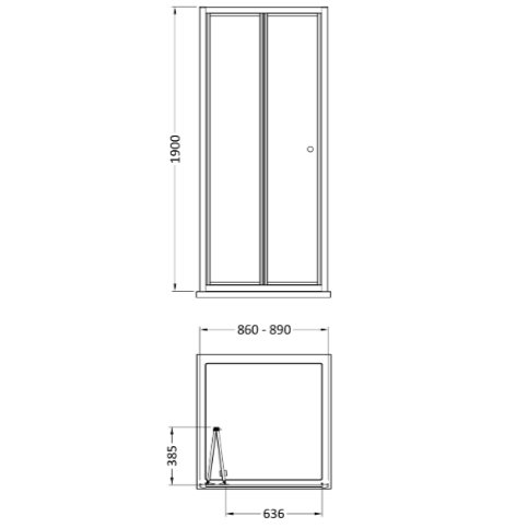Matrix 4mm Glass Bi-fold Shower Door