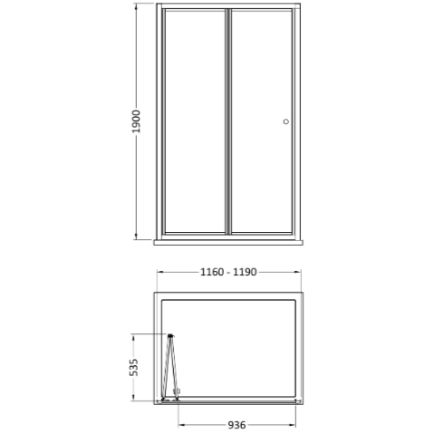 Matrix 4mm Glass Bi-fold Shower Door