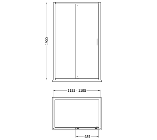 Matrix 6mm Glass Recessed Sliding Shower Door