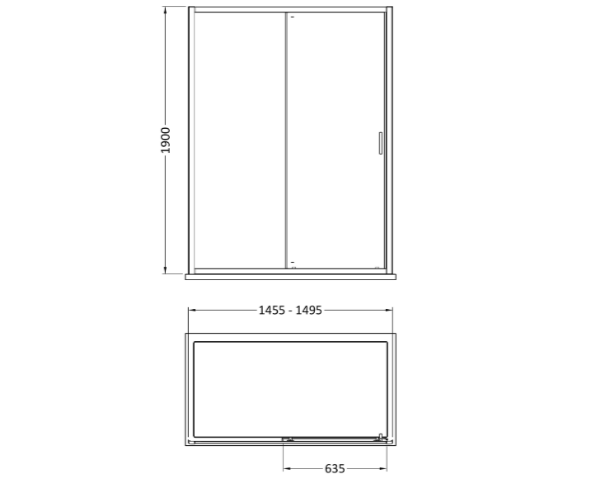 Matrix 6mm Glass Recessed Sliding Shower Door