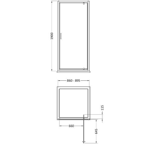 Matrix 6mm Glass Pivot Shower Door