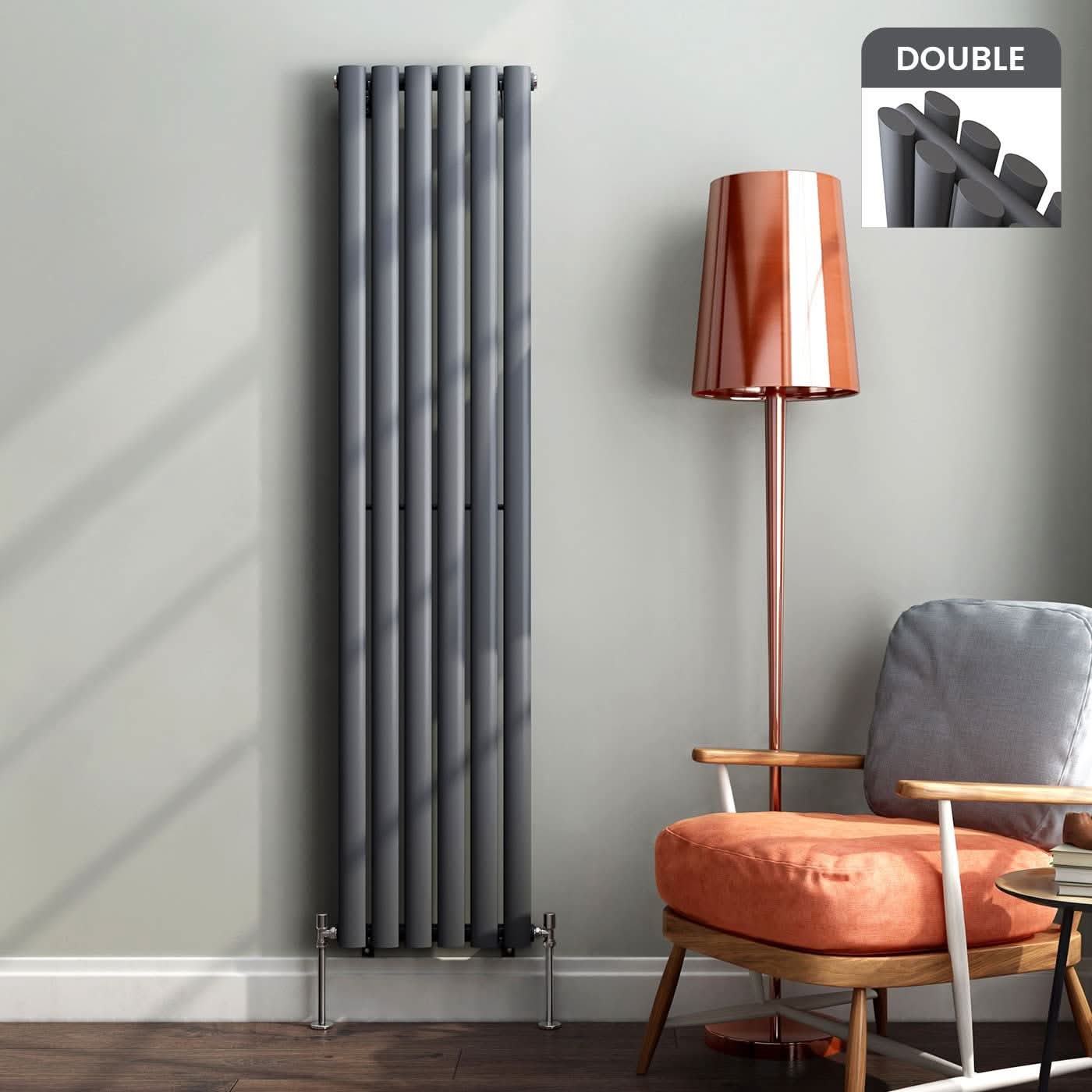 Princia Vertical Oval Double Panel Radiator