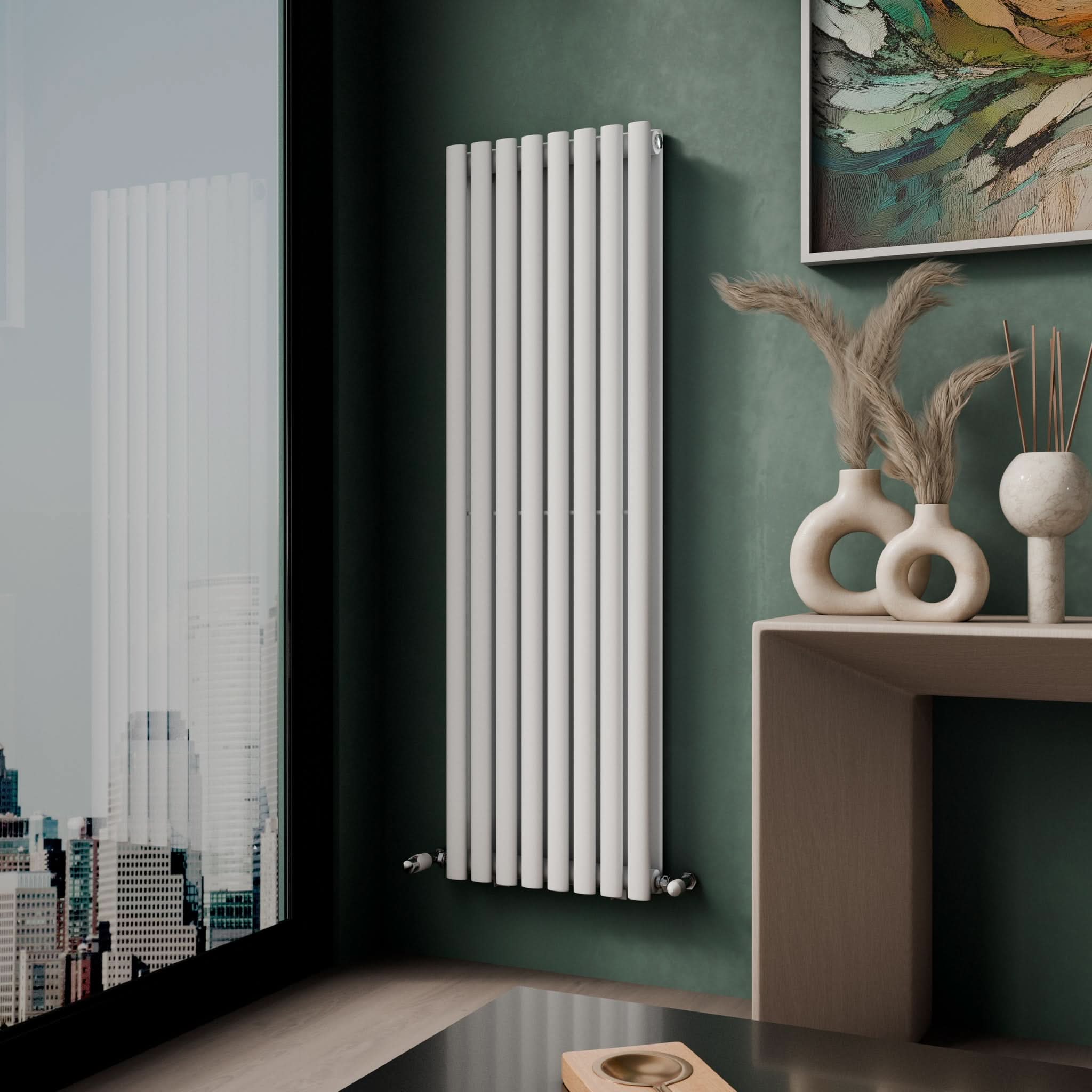 Princia Vertical Oval Double Panel Radiator
