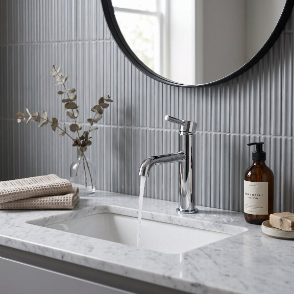 Meander Lever Basin Mixer Tap with Waste