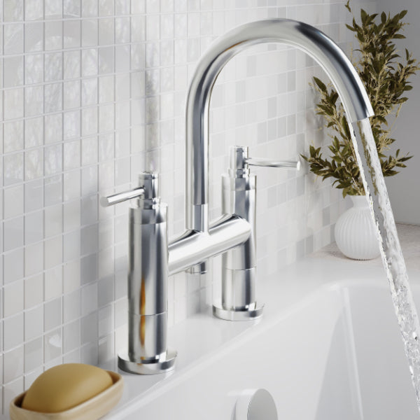 Meander Lever Deck Mounted Bath Filler Tap