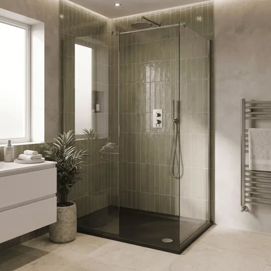 Bibe Slimline Rectangular Shower Tray - Slate Grey