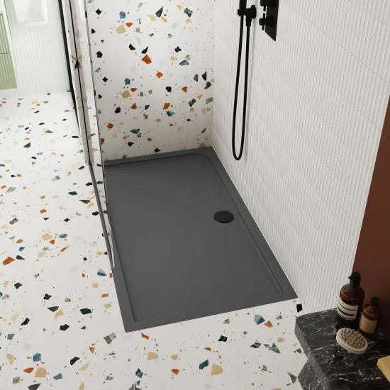 Bibe Slimline Rectangular Shower Tray - Slate Grey