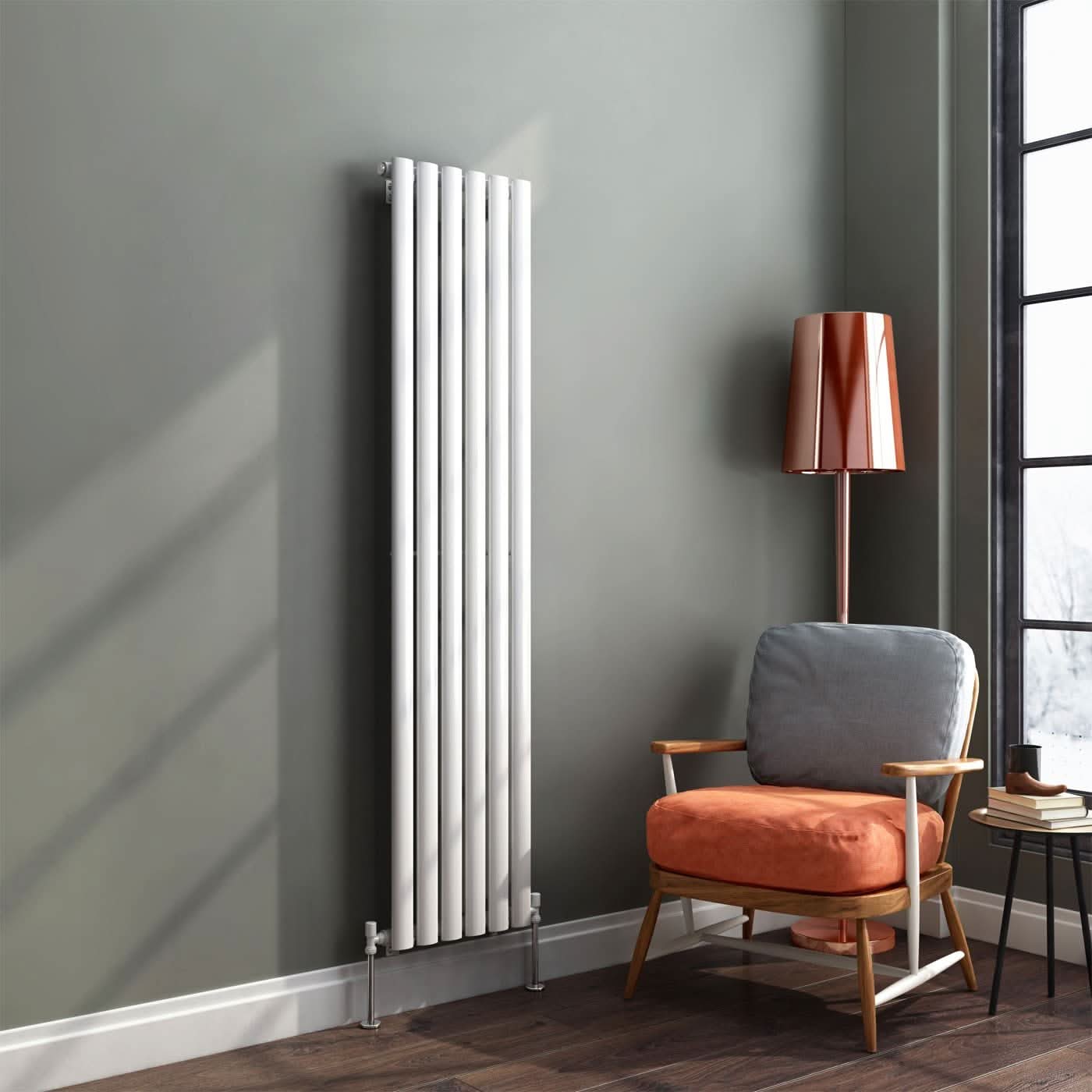 Princia Vertical Oval Single Panel Radiator
