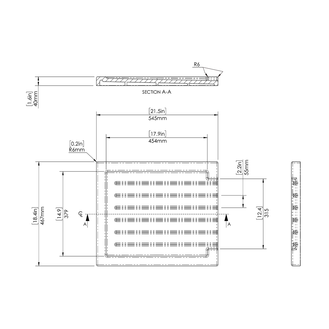 Nuie Sink Drainer, Unique Design, High Quality Sink Drainer with Tray, White, 545mm x 467mm x 40mm