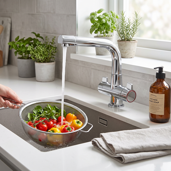 Aylesbury Dual Lever Kitchen Sink Mixer Tap - Chrome