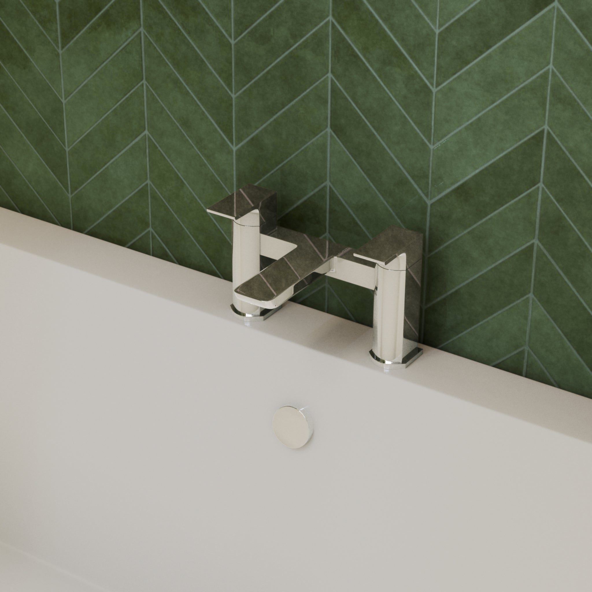 Lagoon Soft Square Bath Filler Tap
