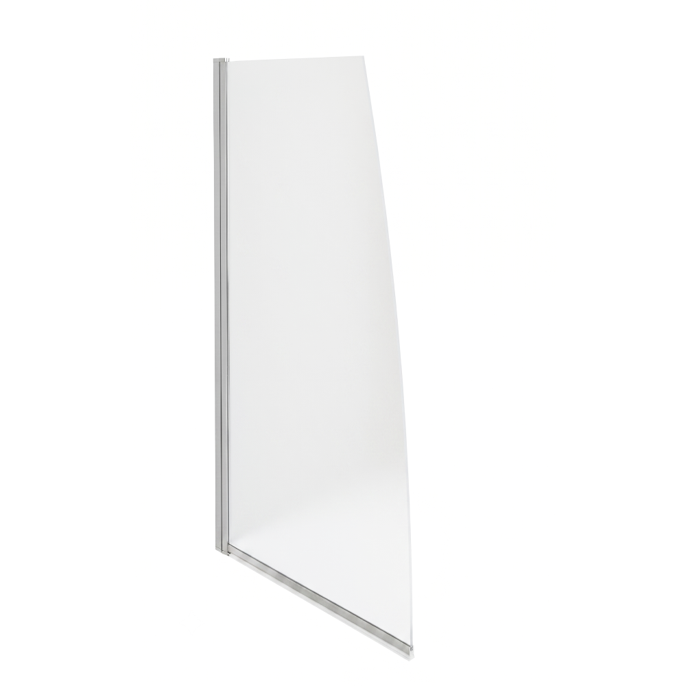 Bold 6mm Glass Sail Bath Screen - 1400mm x 800mm - Chrome