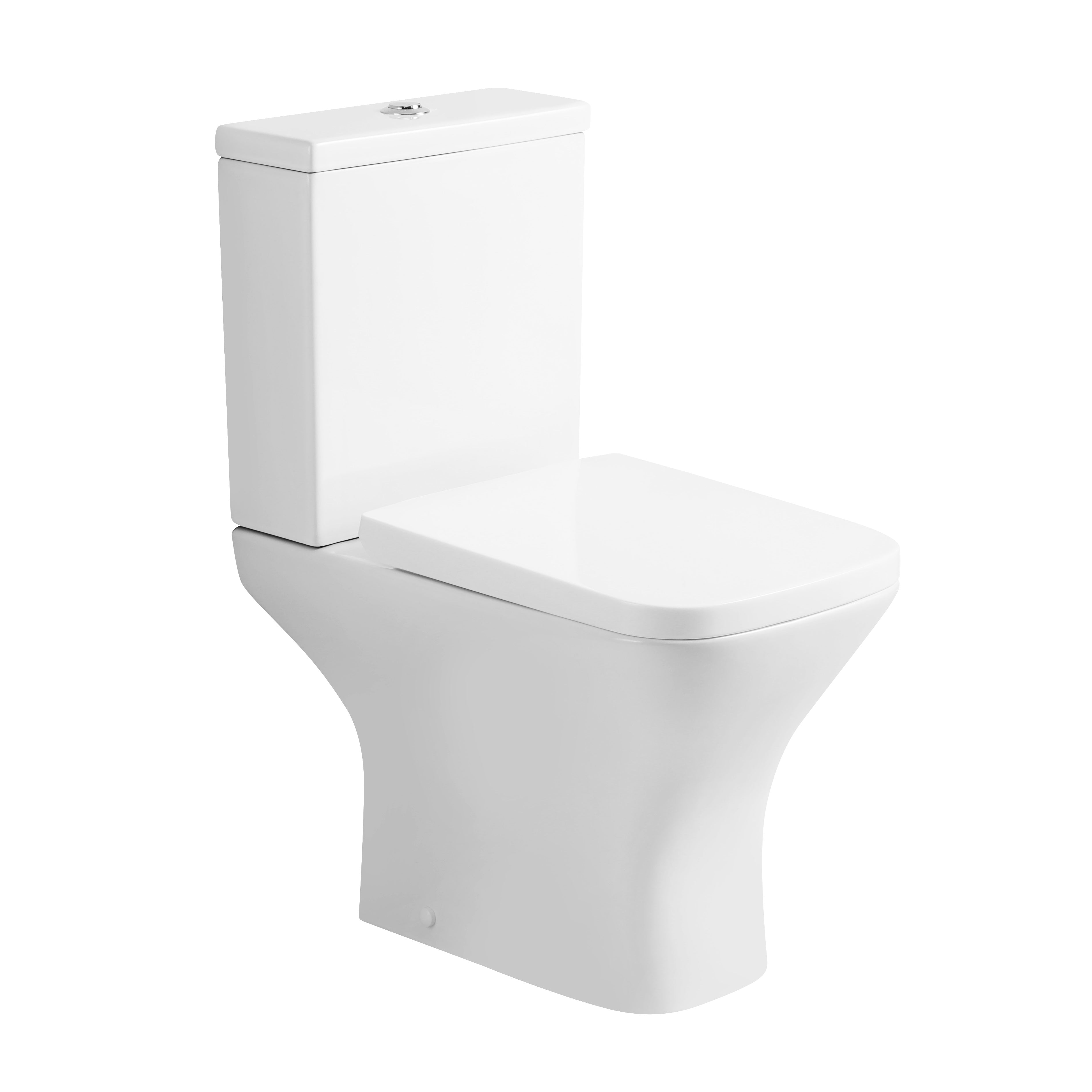Venice Close Coupled Toilet with Cistern & Soft Close Seat Options - White
