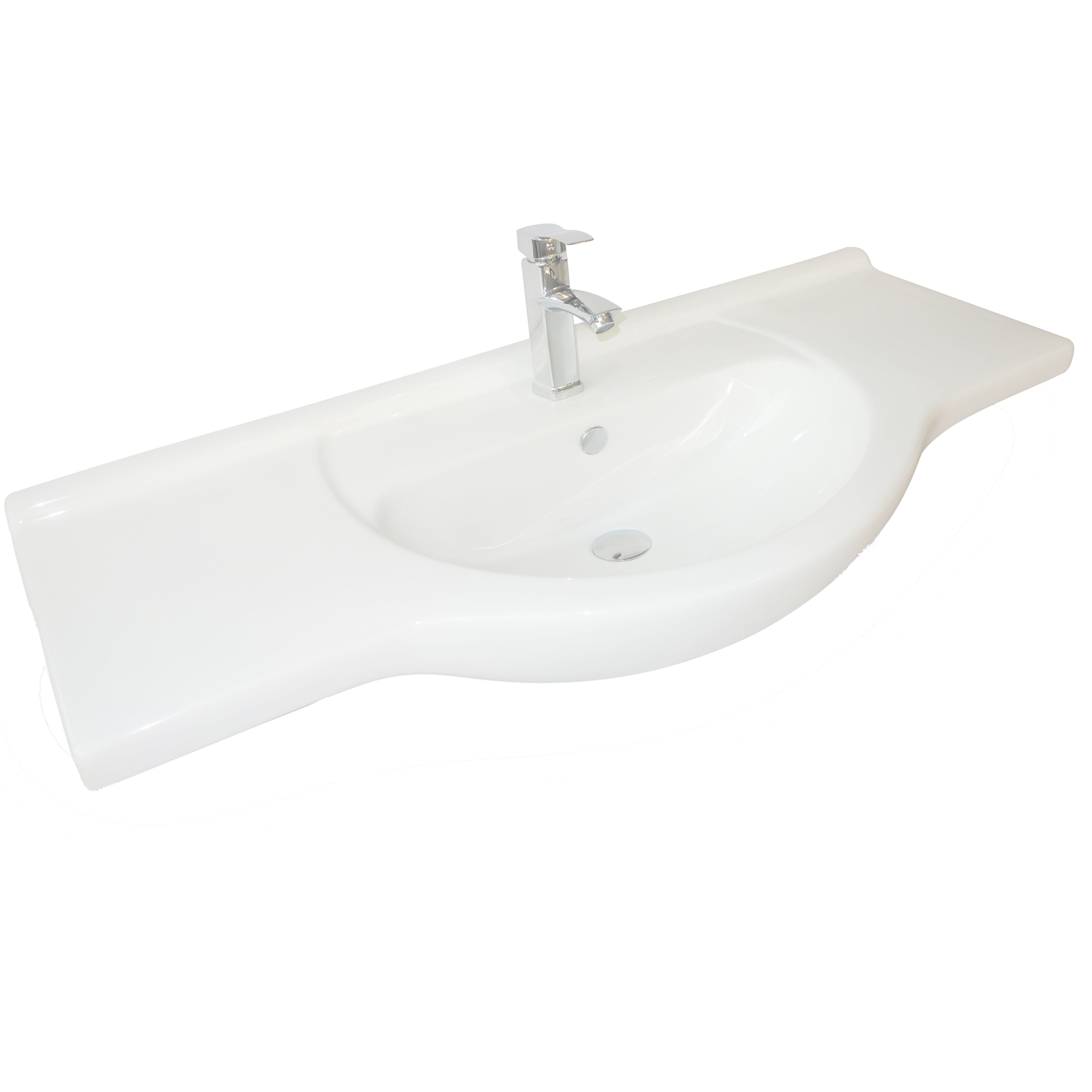 Linx Floorstanding Vanity Unit with Basin - Gloss White