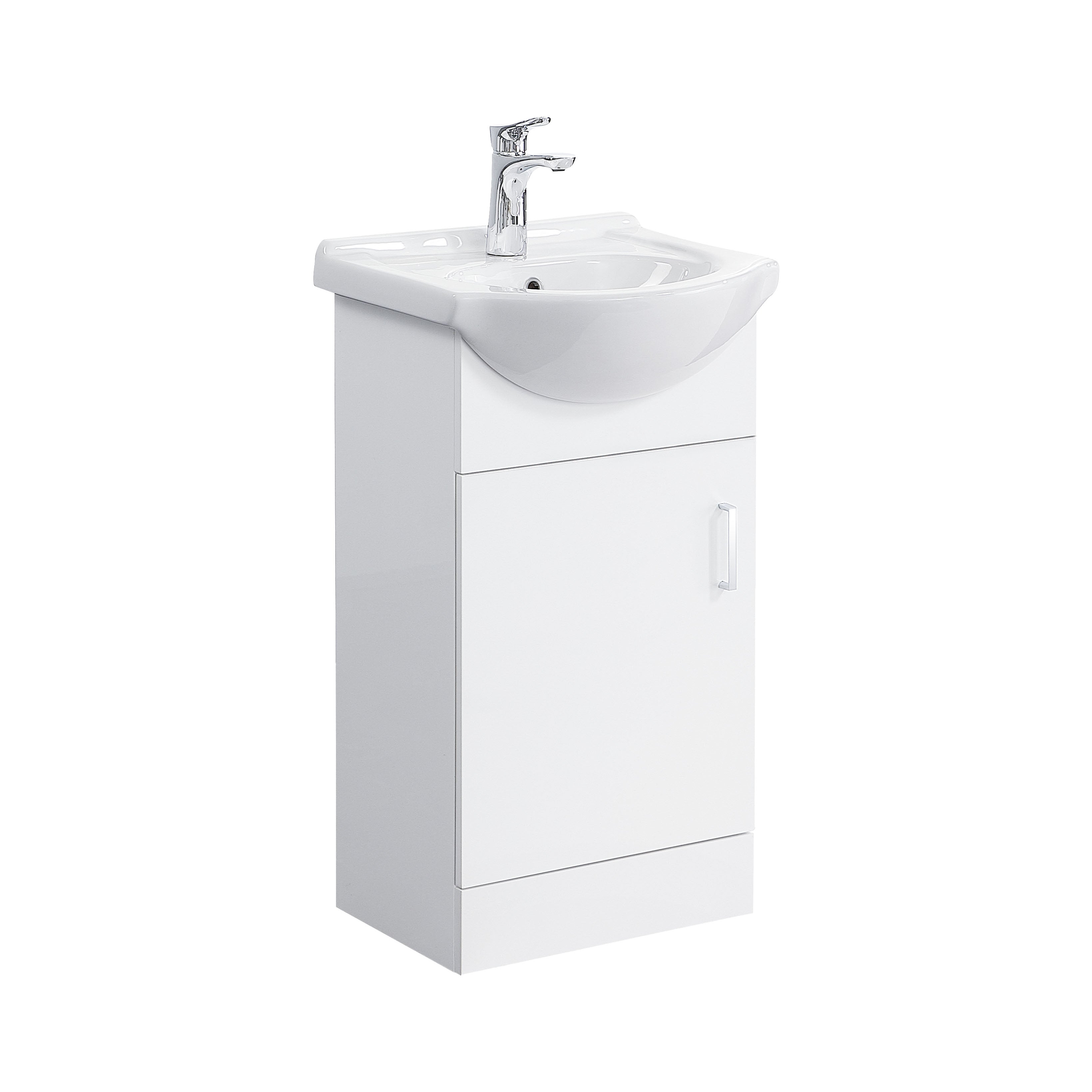 Linx Floorstanding Vanity Unit with Basin - Gloss White