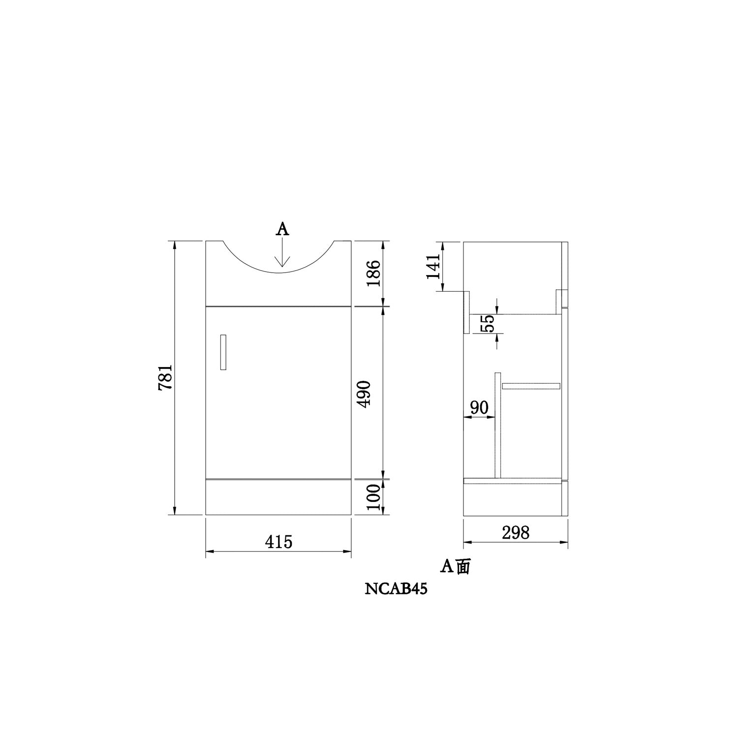 Linx Floorstanding Vanity Unit with Basin - Gloss White