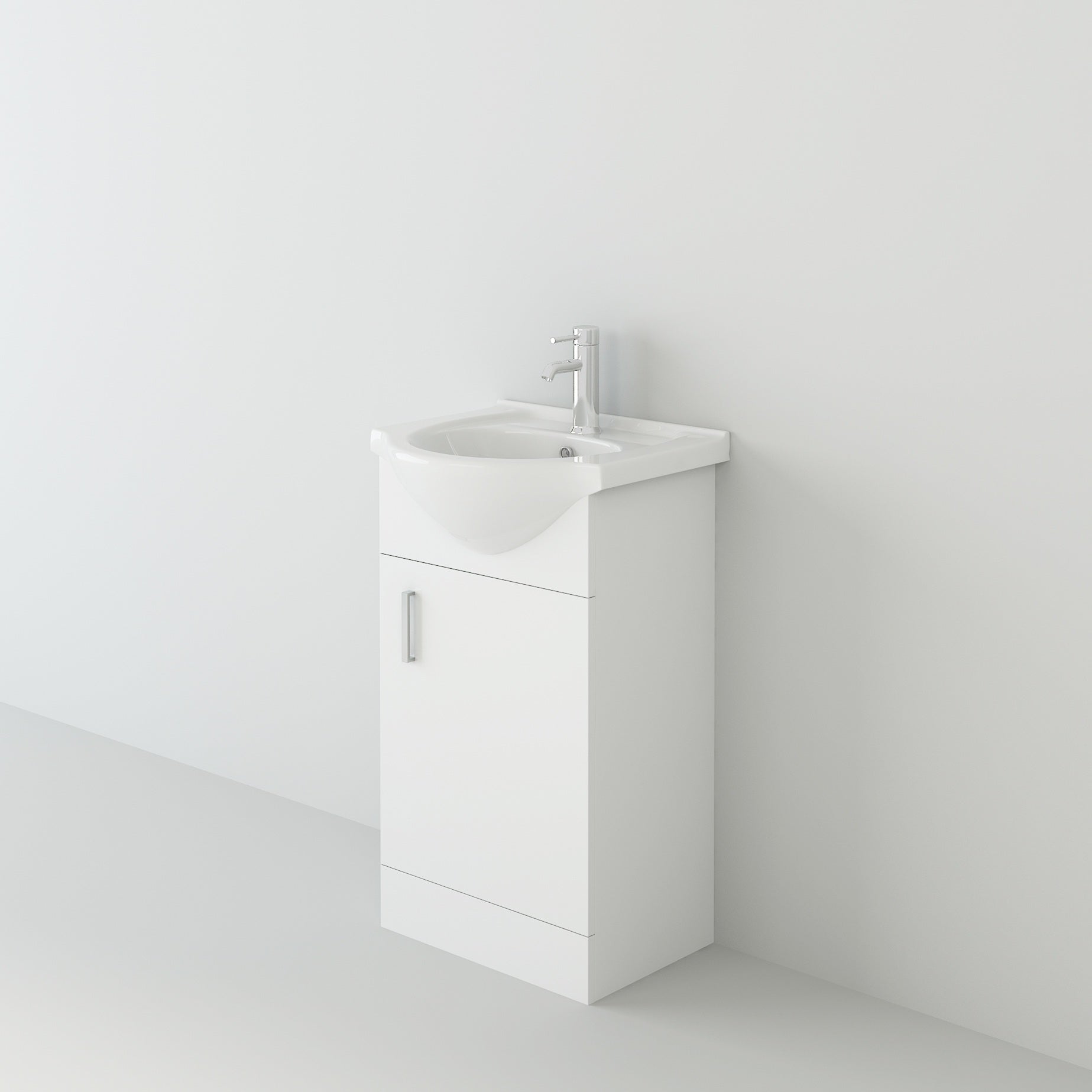 Linx Floorstanding Vanity Unit with Basin - Gloss White
