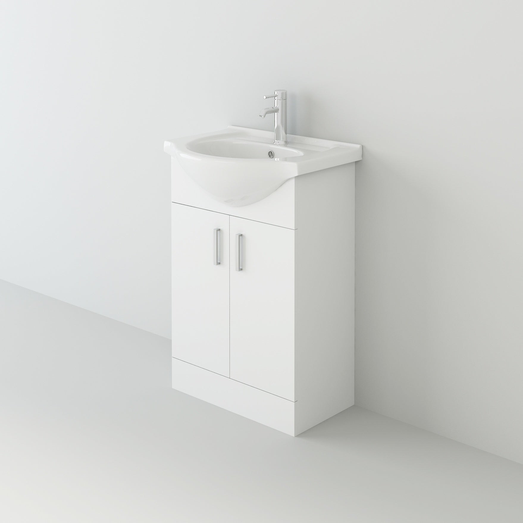 Linx Floorstanding Vanity Unit with Basin - Gloss White