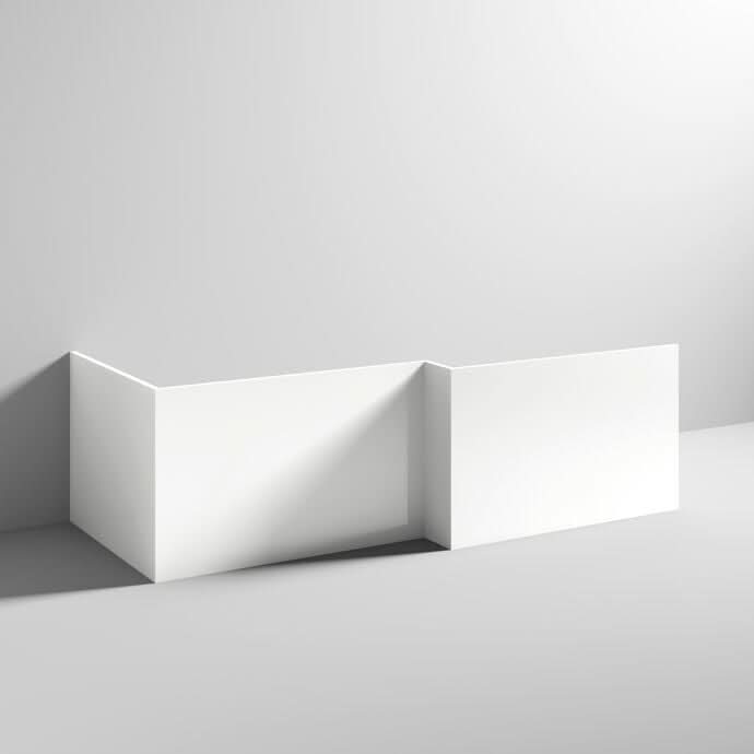 Home4Less L Shaped Front Bath Panel - White