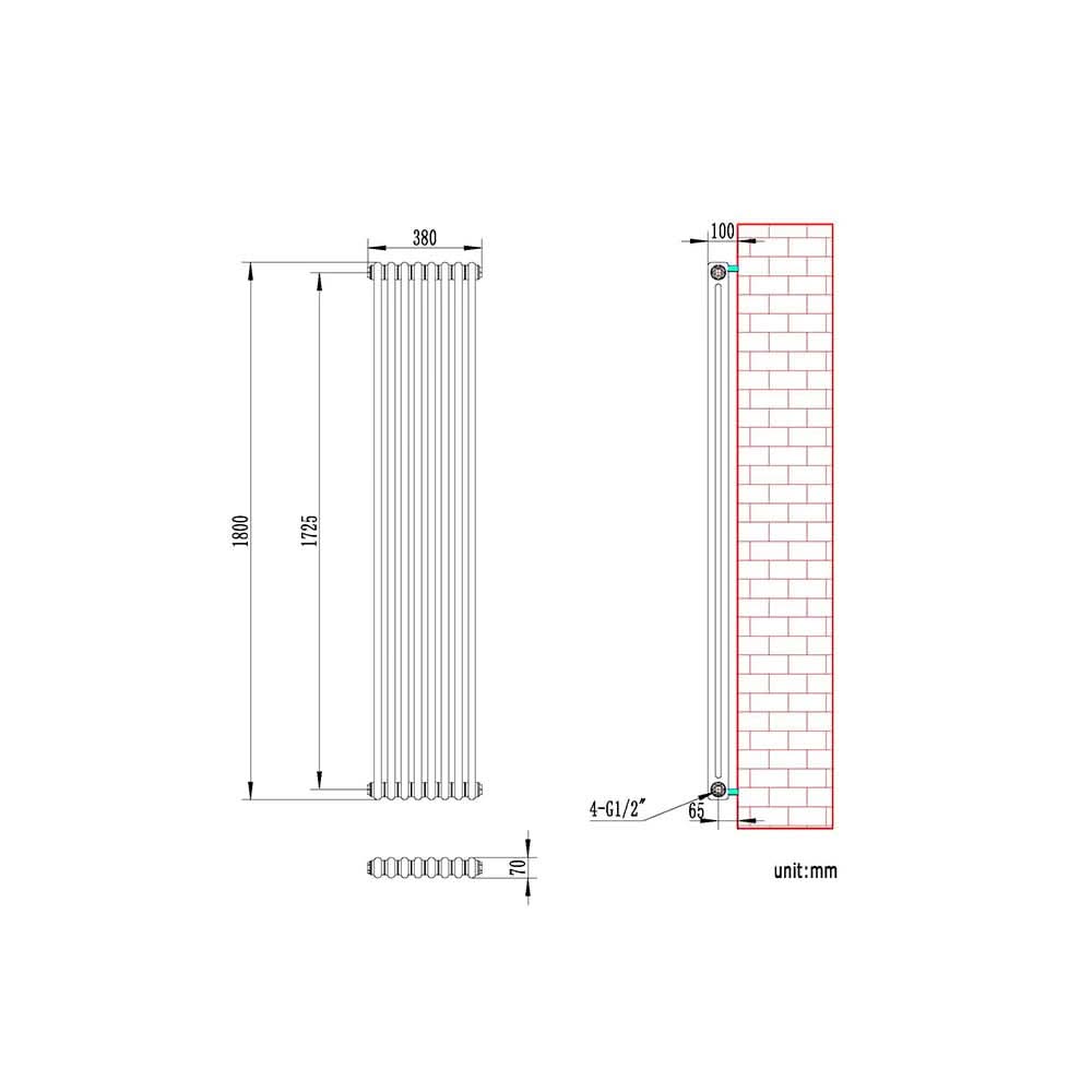 Helena Vertical Column Radiator