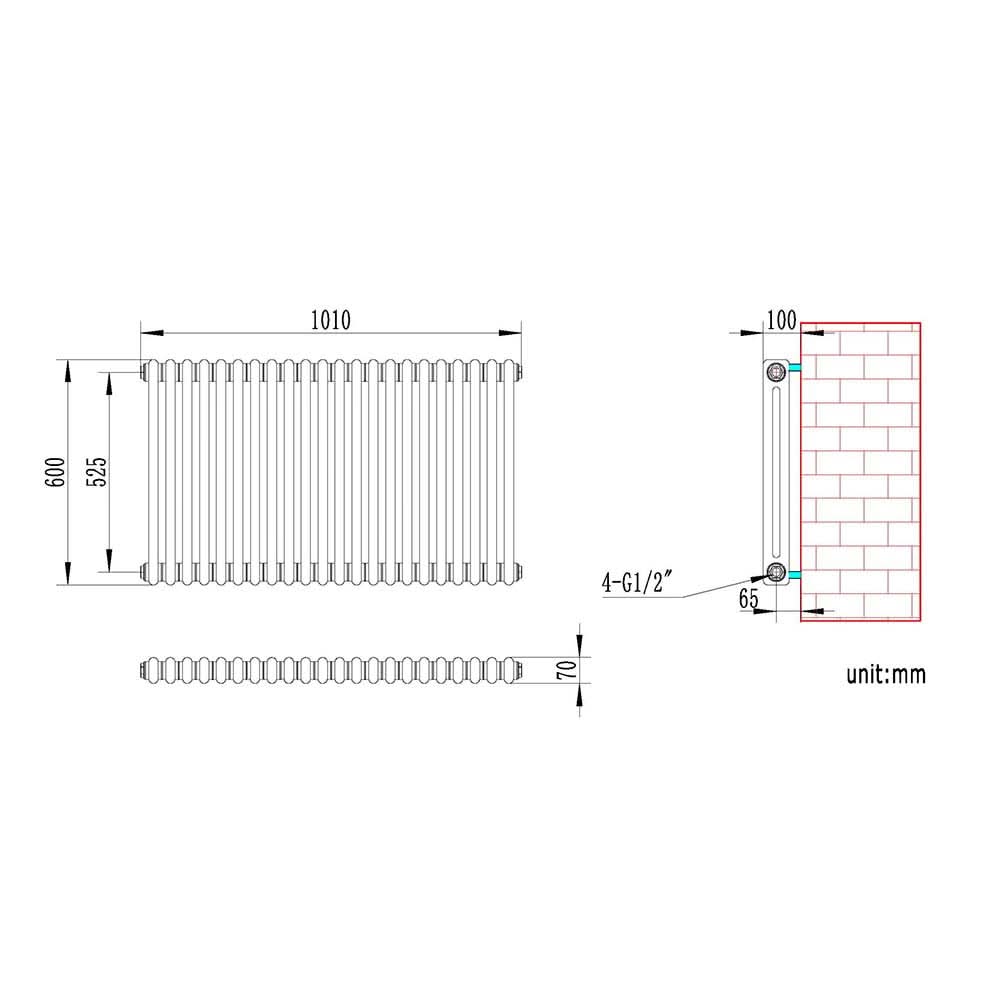 Helena Horizontal Column Radiator
