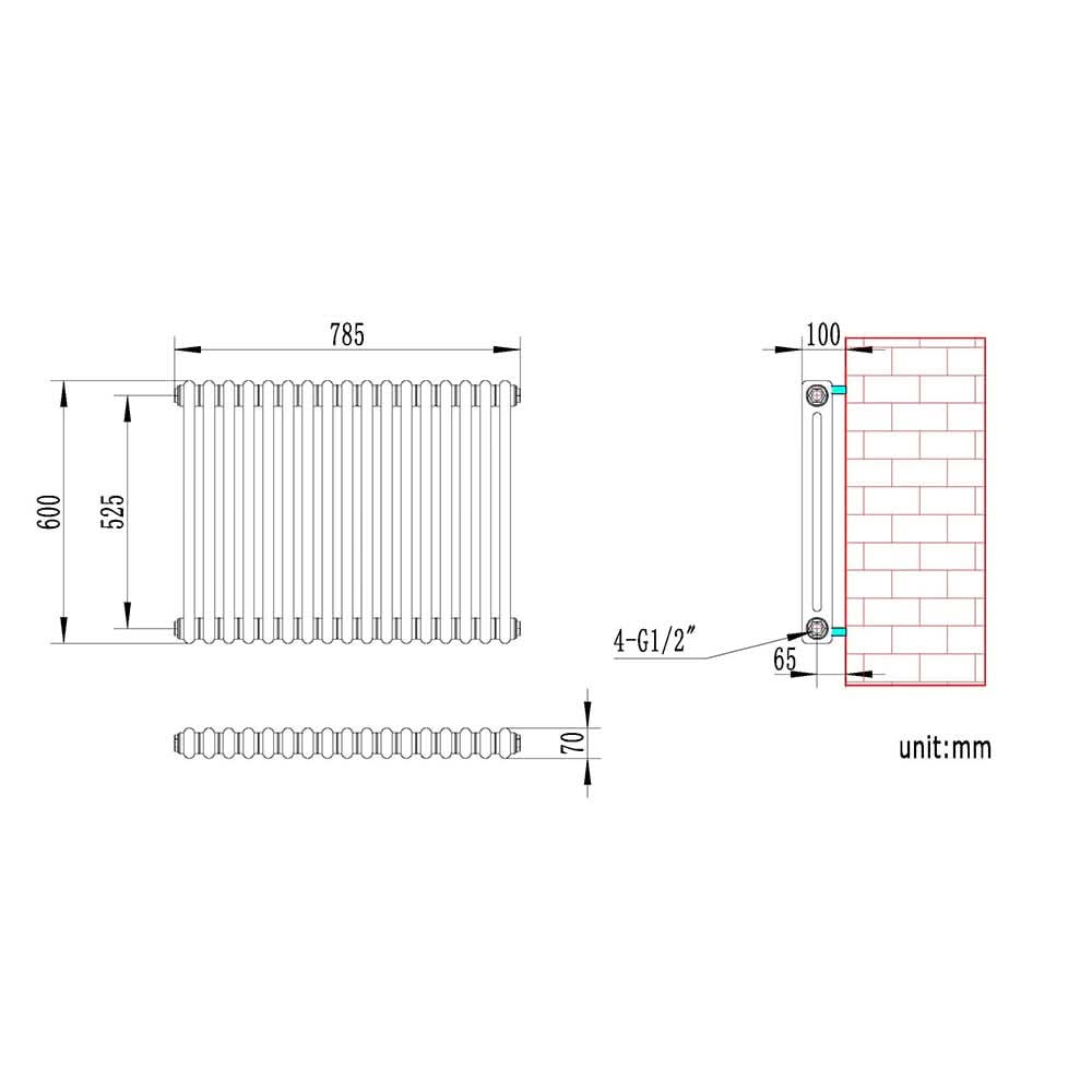 Helena Horizontal Column Radiator