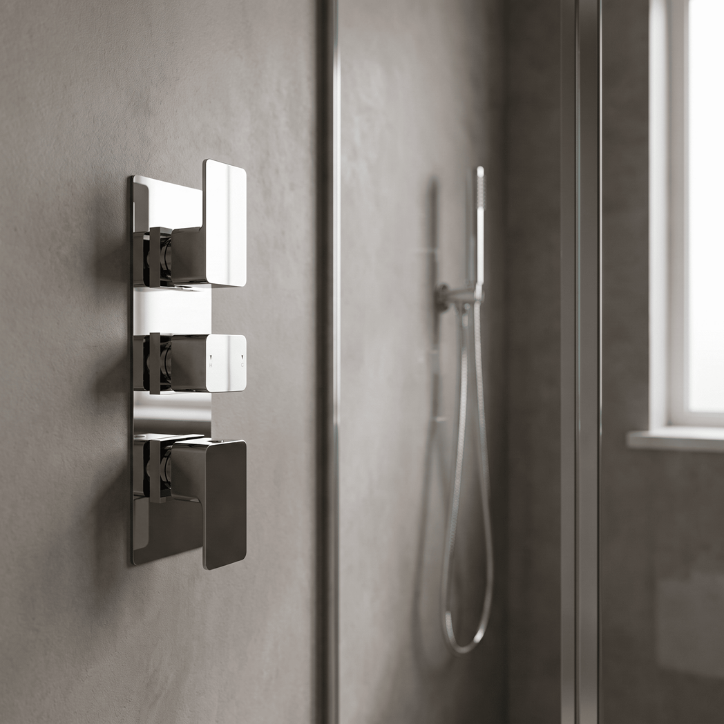 Sterling Thermostatic 3 Outlet Concealed Shower Valve With Diverter
