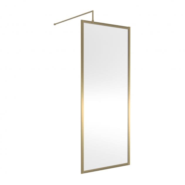 Cubis 8mm Glass Full Outer Framed Wetroom Panel With Support Bar