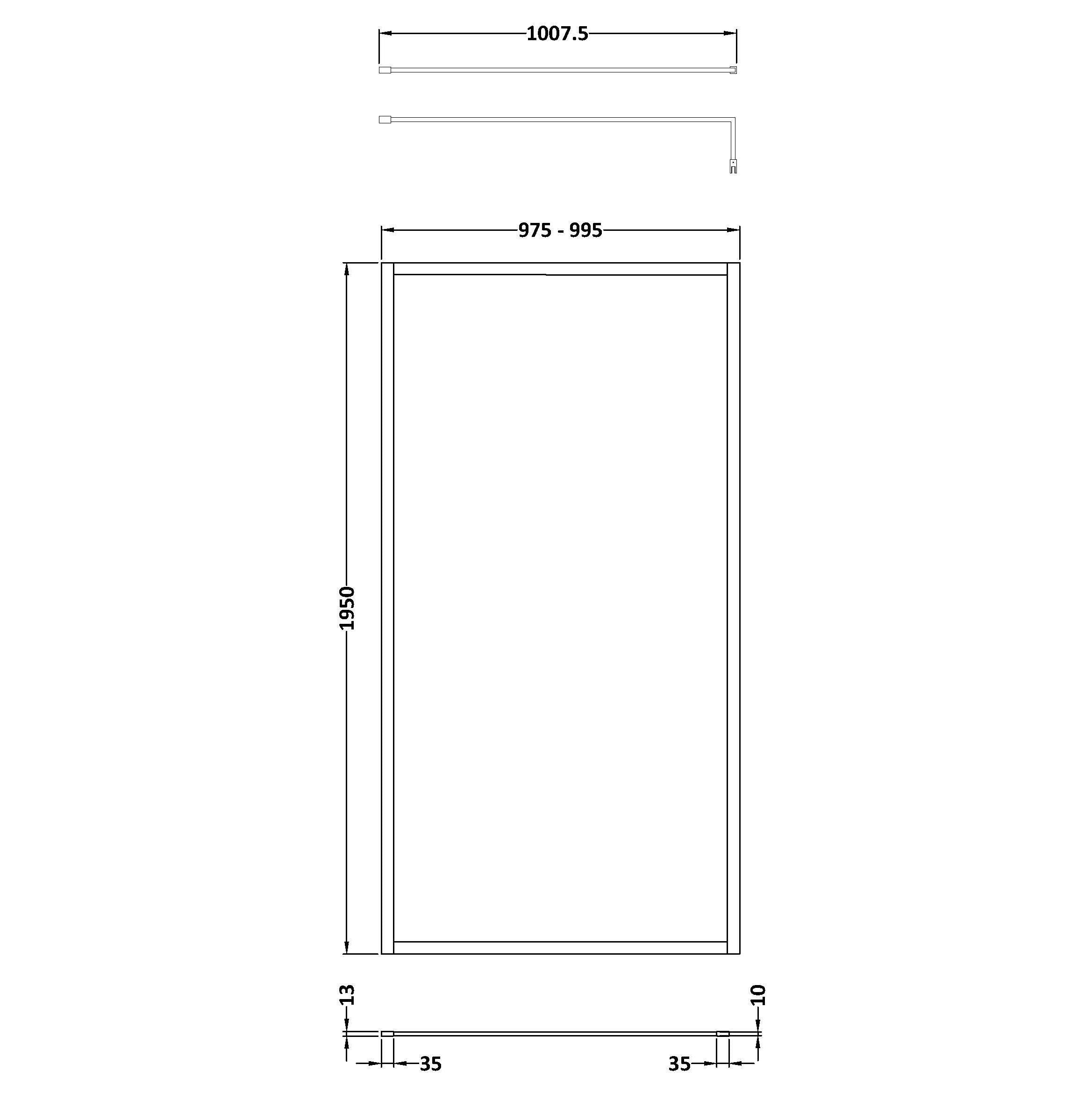 Nexus 8mm Glass Outer Frame Wetroom Panel