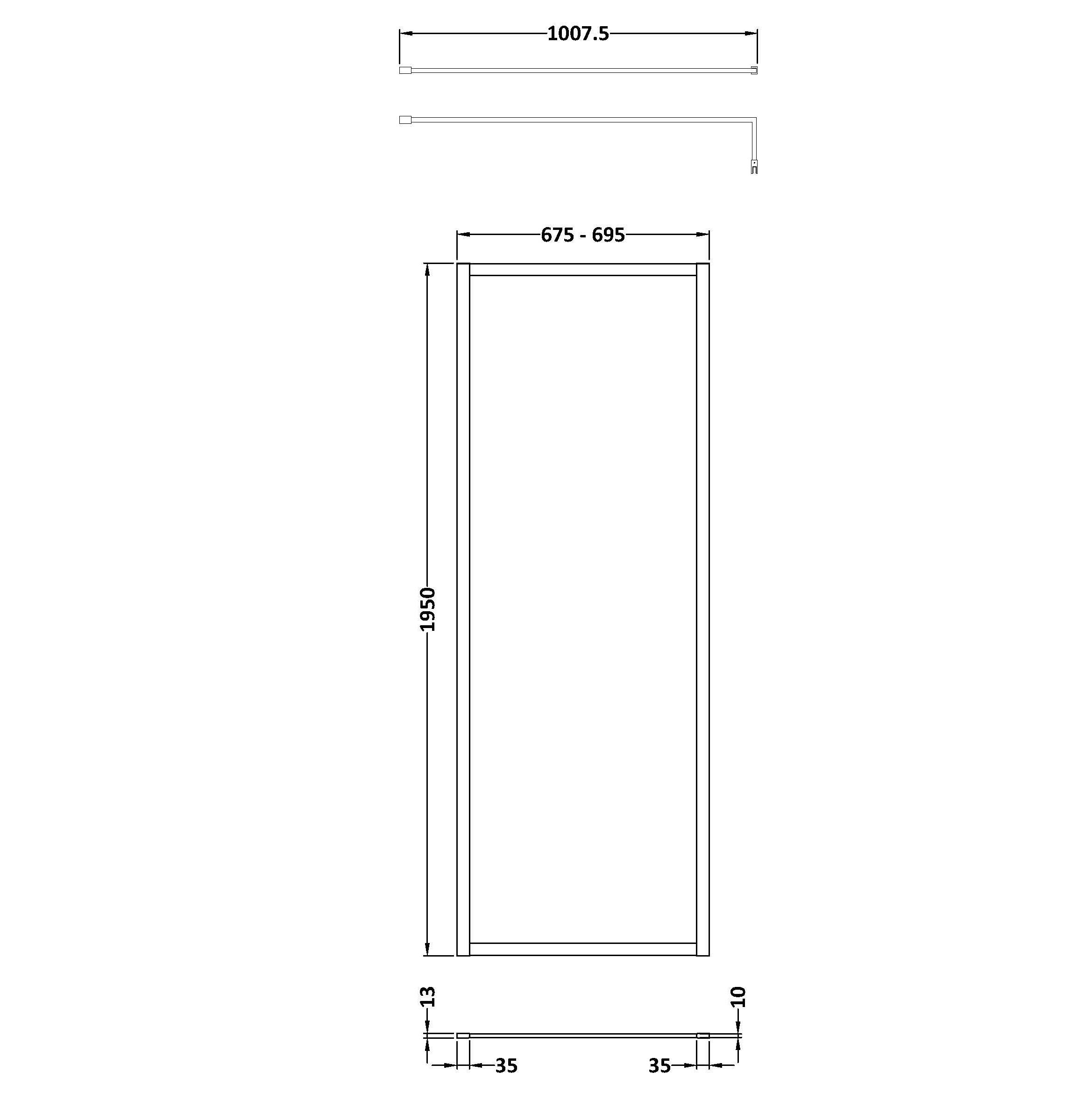 Nexus 8mm Glass Outer Frame Wetroom Panel
